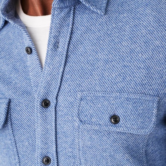 Faherty Legend Sweater Shirt- Blue - Picture 3 of 3